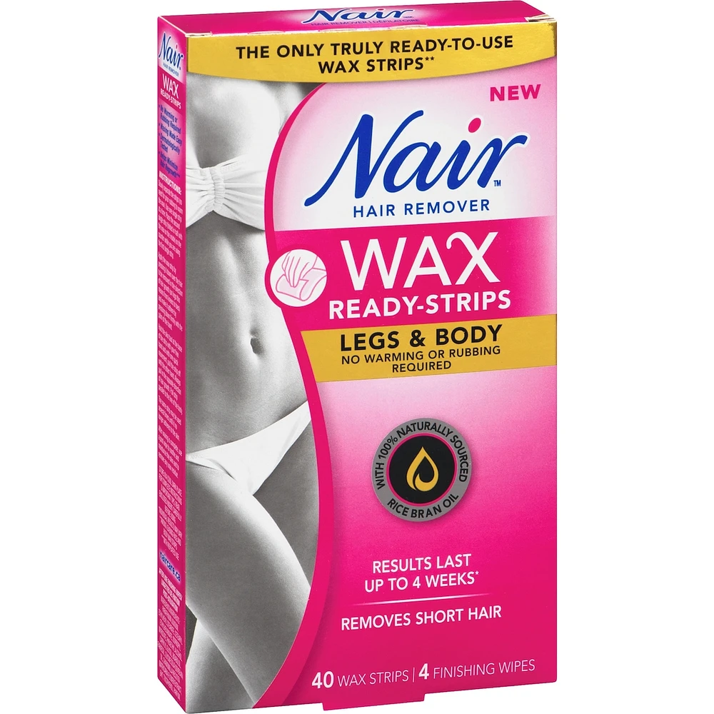 Wax Ready-Strips for Legs and Body with 100% Naturally Sourced Rice Bran Oil
