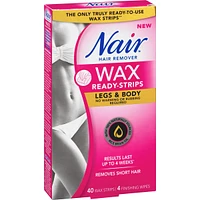 Wax Ready-Strips for Legs and Body with 100% Naturally Sourced Rice Bran Oil