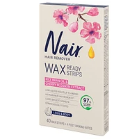 Wax Ready-Strips for Legs and Body with 100% Naturally Sourced Rice Bran Oil