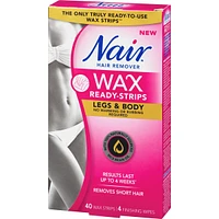 Wax Ready-Strips for Legs and Body with 100% Naturally Sourced Rice Bran Oil