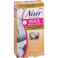 Wax Ready-Strips for Bikini and Underarm with Coconut Milk Oil Extract