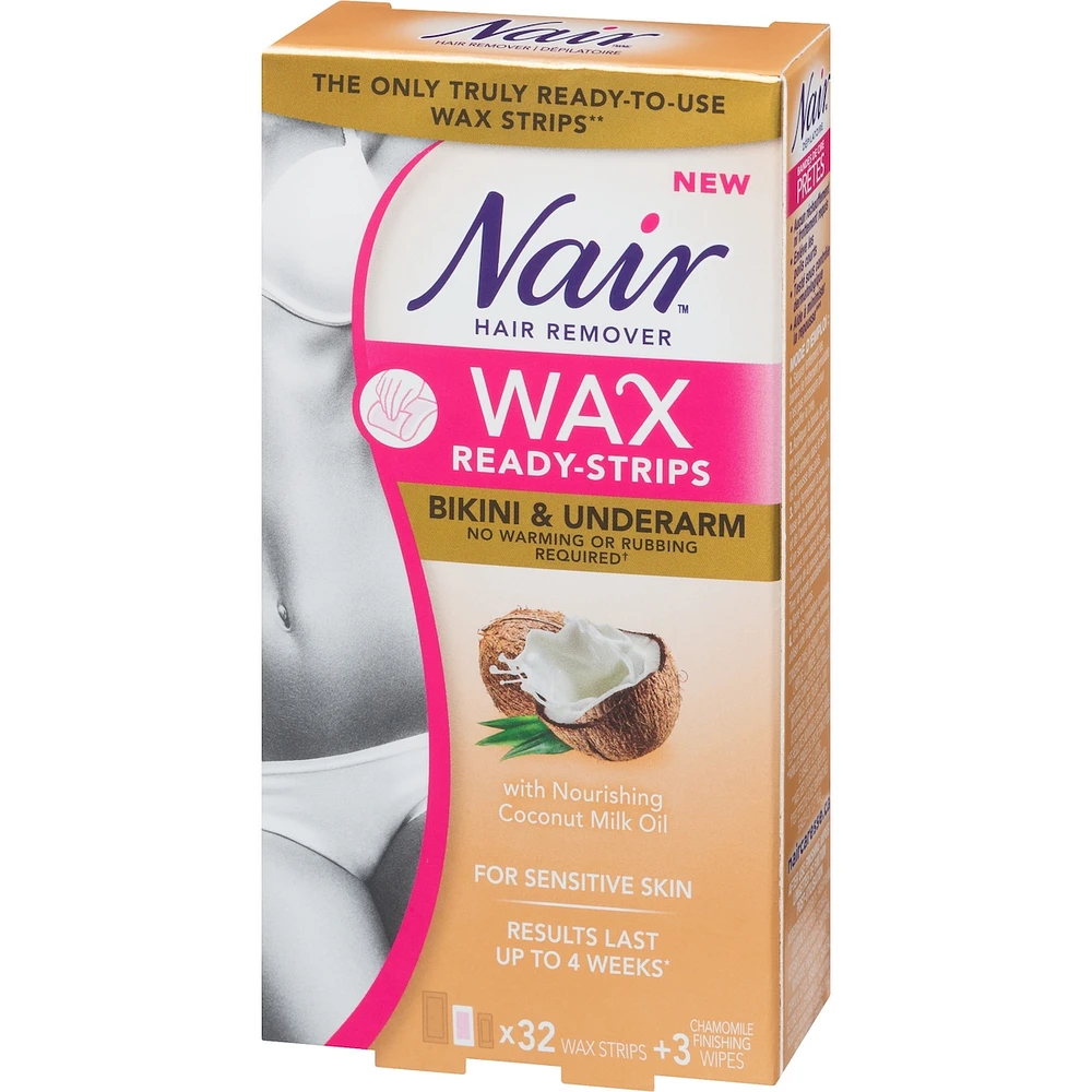 Wax Ready-Strips for Bikini and Underarm with Coconut Milk Oil Extract