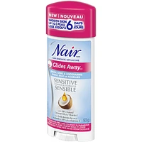Glides Away Sensitive Formula Hair Remover for Bikini, Arms and Underarms with 100% Natural Coconut Oil plus Vitamin E