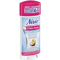 Glides Away Sensitive Formula Hair Remover for Bikini, Arms and Underarms with 100% Natural Coconut Oil plus Vitamin E