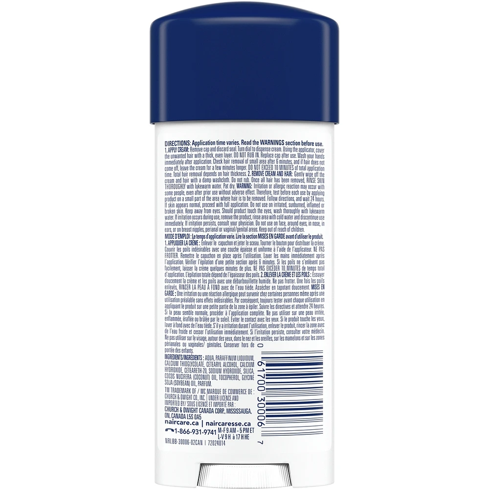 Glides Away Sensitive Formula Hair Remover for Bikini, Arms and Underarms with 100% Natural Coconut Oil plus Vitamin E