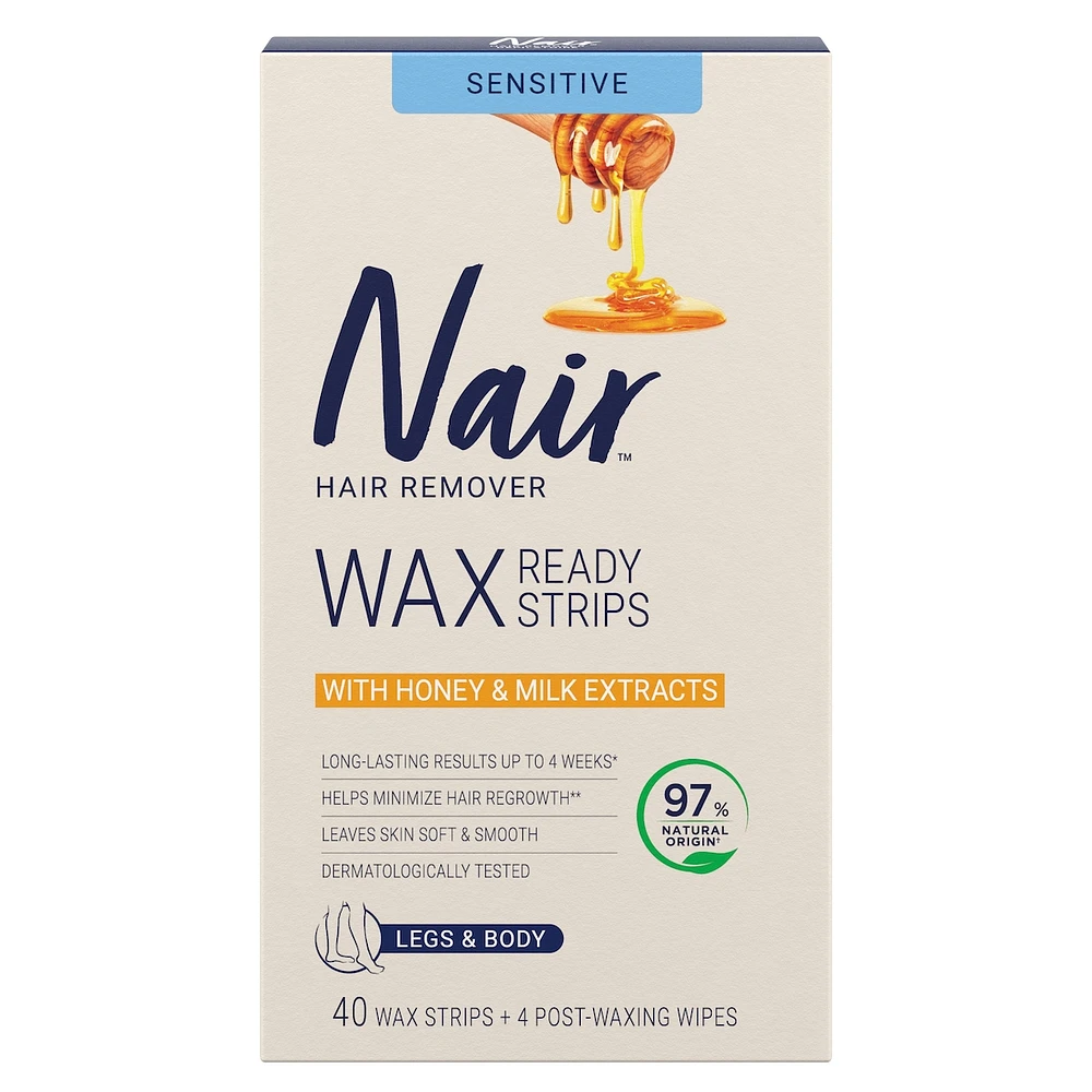 Wax Ready-Strips for Legs and Body with Honey and Milk Extracts