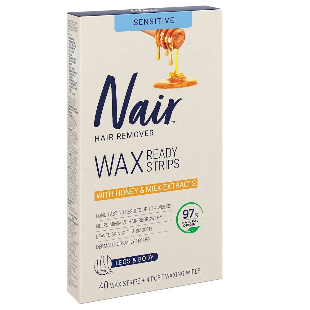Wax Ready-Strips for Legs and Body with Honey and Milk Extracts