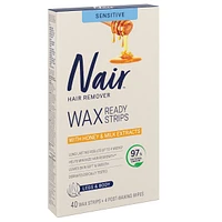 Wax Ready-Strips for Legs and Body with Honey and Milk Extracts