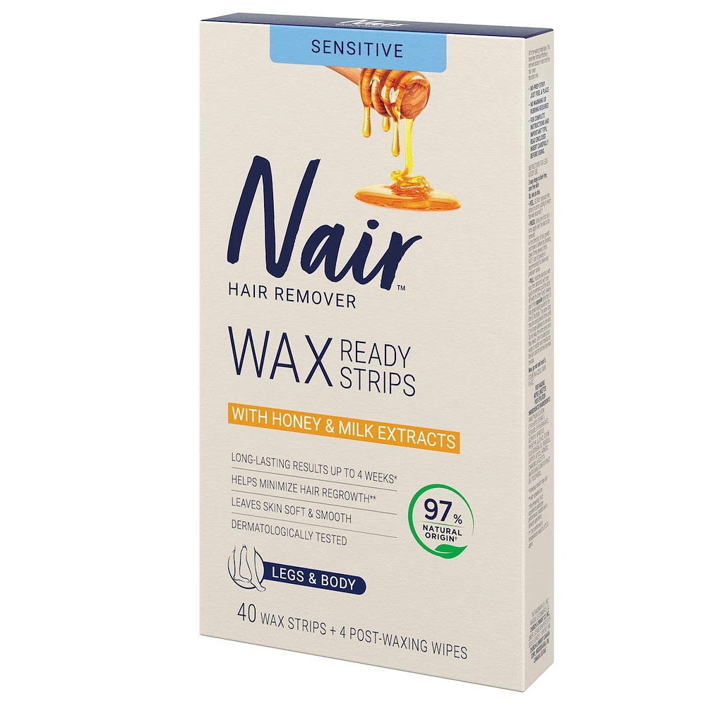 Wax Ready-Strips for Legs and Body with Honey and Milk Extracts