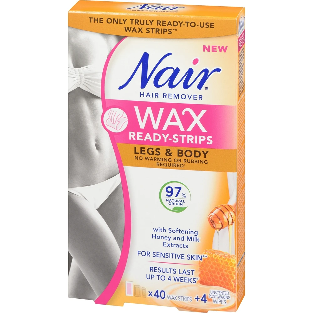 Wax Ready-Strips for Legs and Body with Honey and Milk Extracts