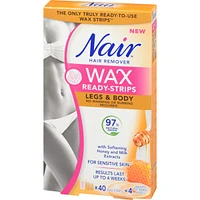 Wax Ready-Strips for Legs and Body with Honey and Milk Extracts