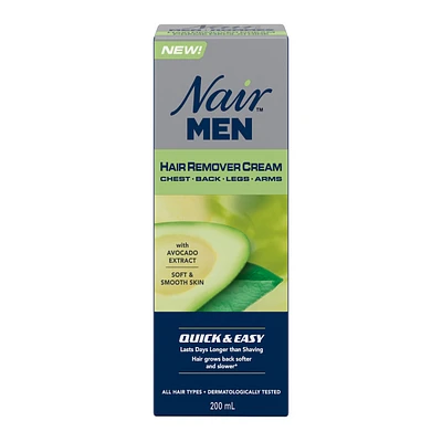 Men's Quick and Easy Hair Remover Cream with Avocado Extract