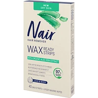 Wax Ready Strips for Dry Skin with Organi Aloe Vera Extract