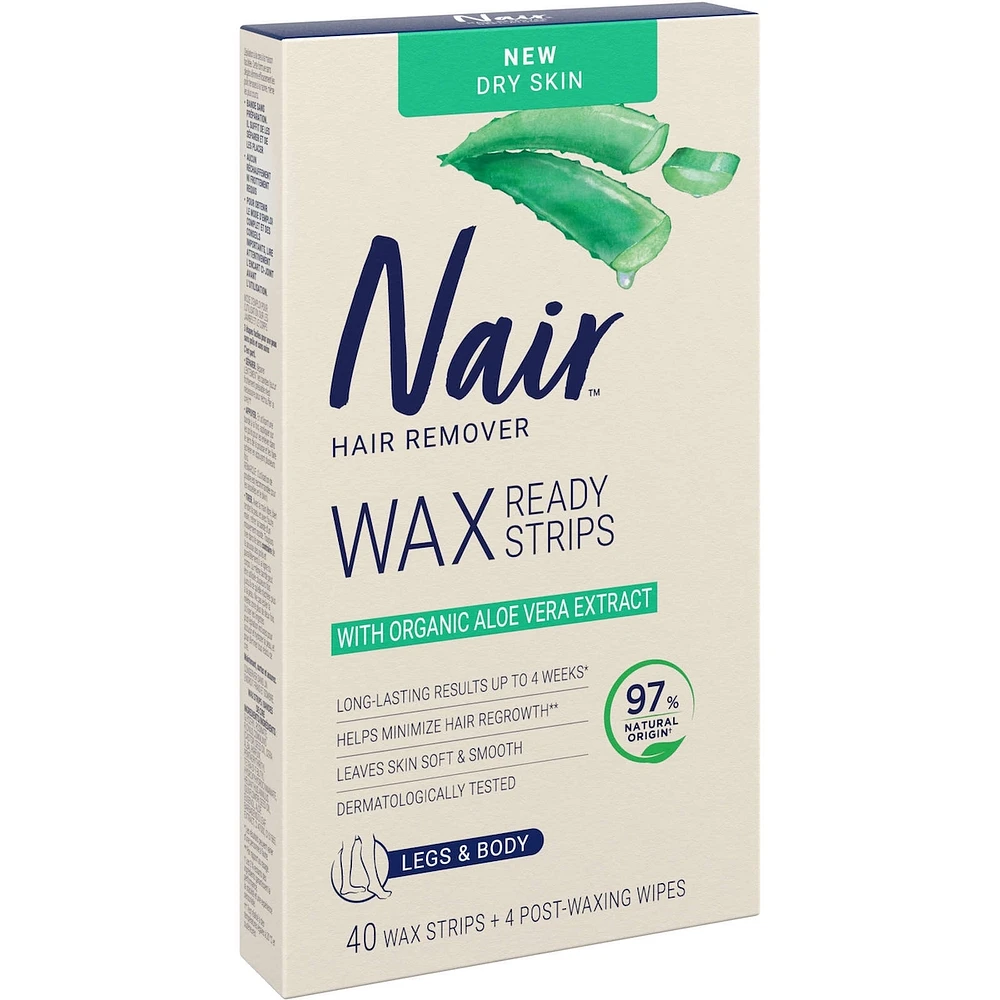 Wax Ready Strips for Dry Skin with Organi Aloe Vera Extract