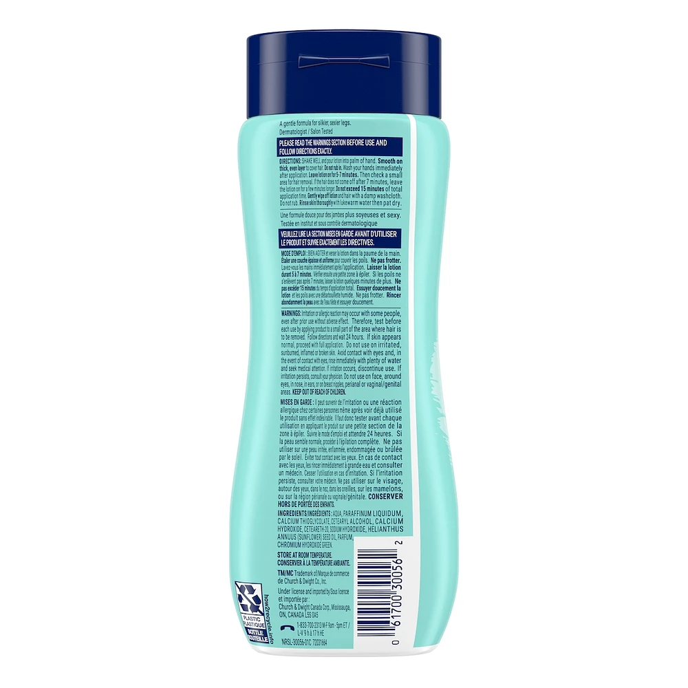 Nair 3-in-1 Hair Removal Lotion for Sensitive Skin with Sunflower Seed Oil and Green Tea Extract, 233 mL