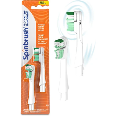 Spinbrush™ PRO WHITEN Replacement Heads, Soft