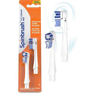 Spinbrush™ PRO CLEAN Replacement Heads, Medium