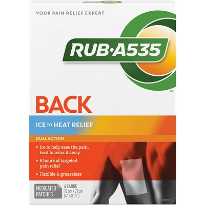 Back Ice to Heat Pain Relief Patches
