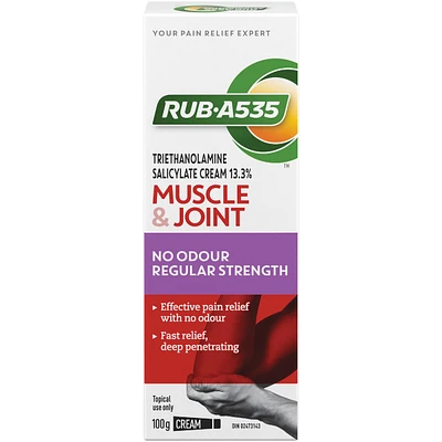Muscle & Joint Pain Relief Cream, No Odour, Regular Strength