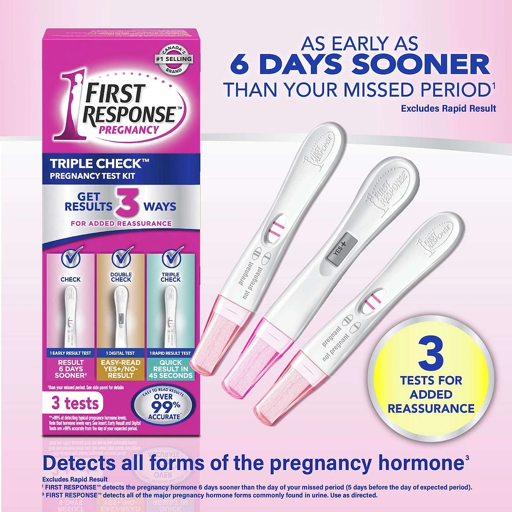 Triple Check Pregnancy Test Kit