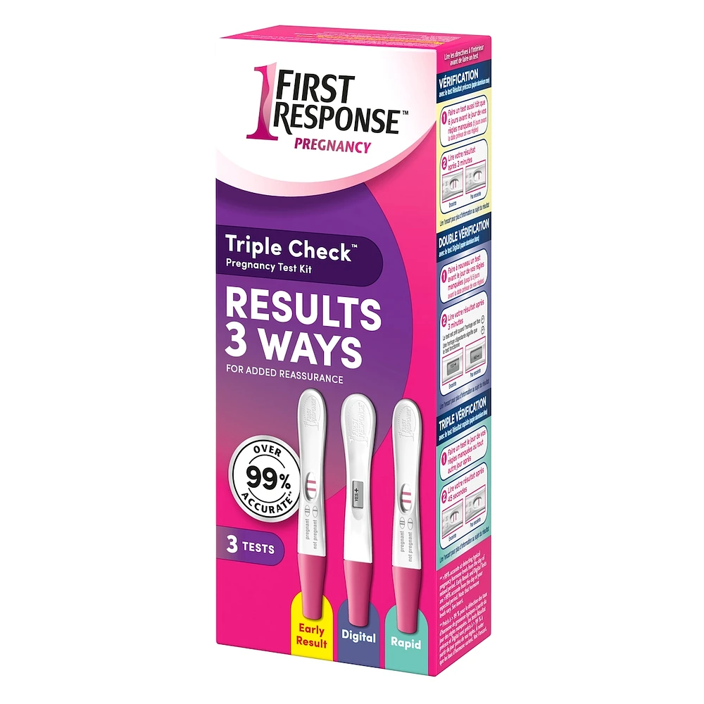 Trousse de tests de grossesse triple verification