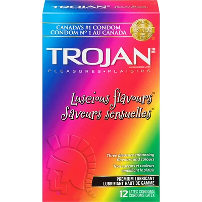 Luscious Flavours Coloured Lubricated Condoms