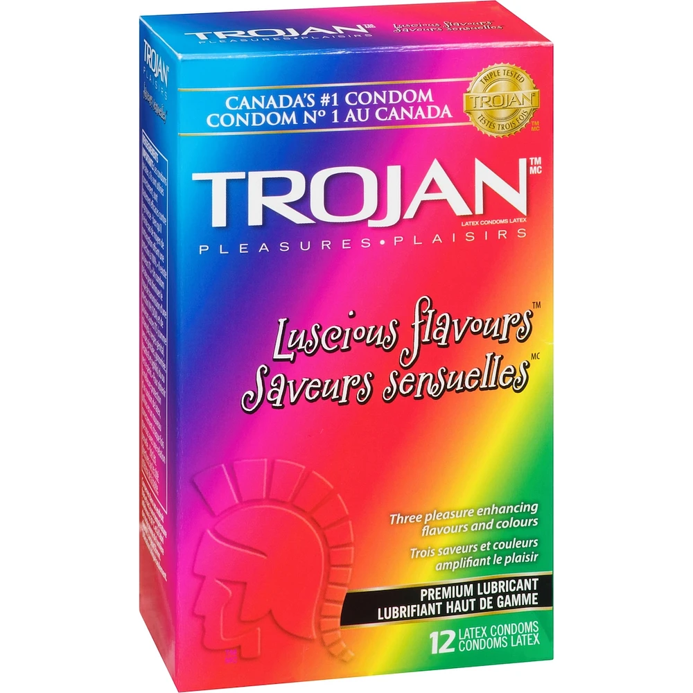 Luscious Flavours Coloured Lubricated Condoms