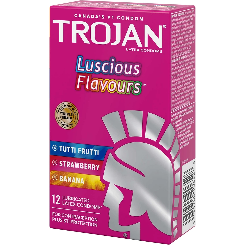Luscious Flavours Coloured Lubricated Condoms