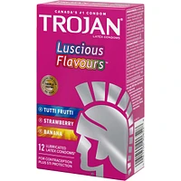 Luscious Flavours Coloured Lubricated Condoms