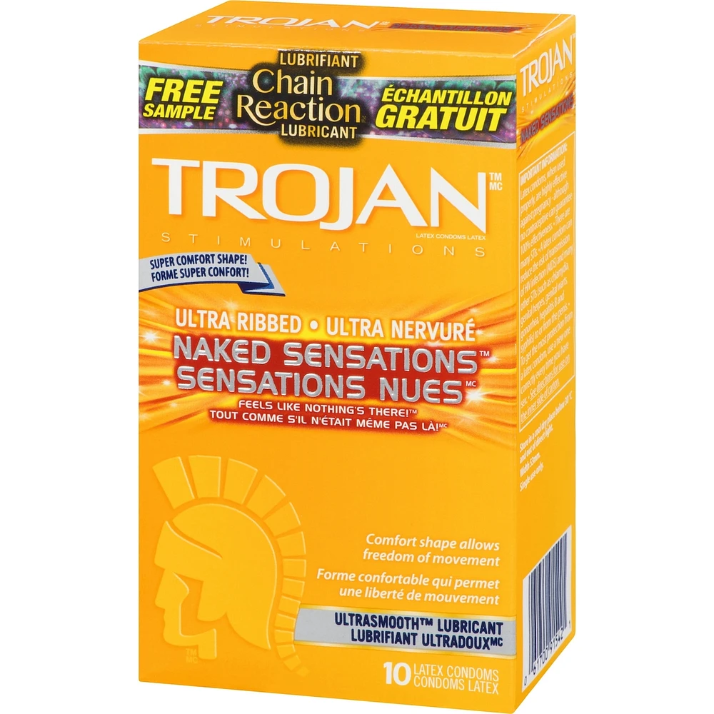 Naked Sensations Ultra Ribbed Lubricated Condoms