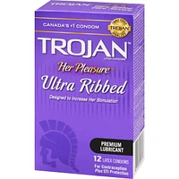 Her Pleasure Ultra Ribbed Lubricated Condoms