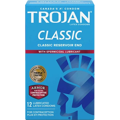 Classic Lubricated Condoms, With Spermicidal Lubricant