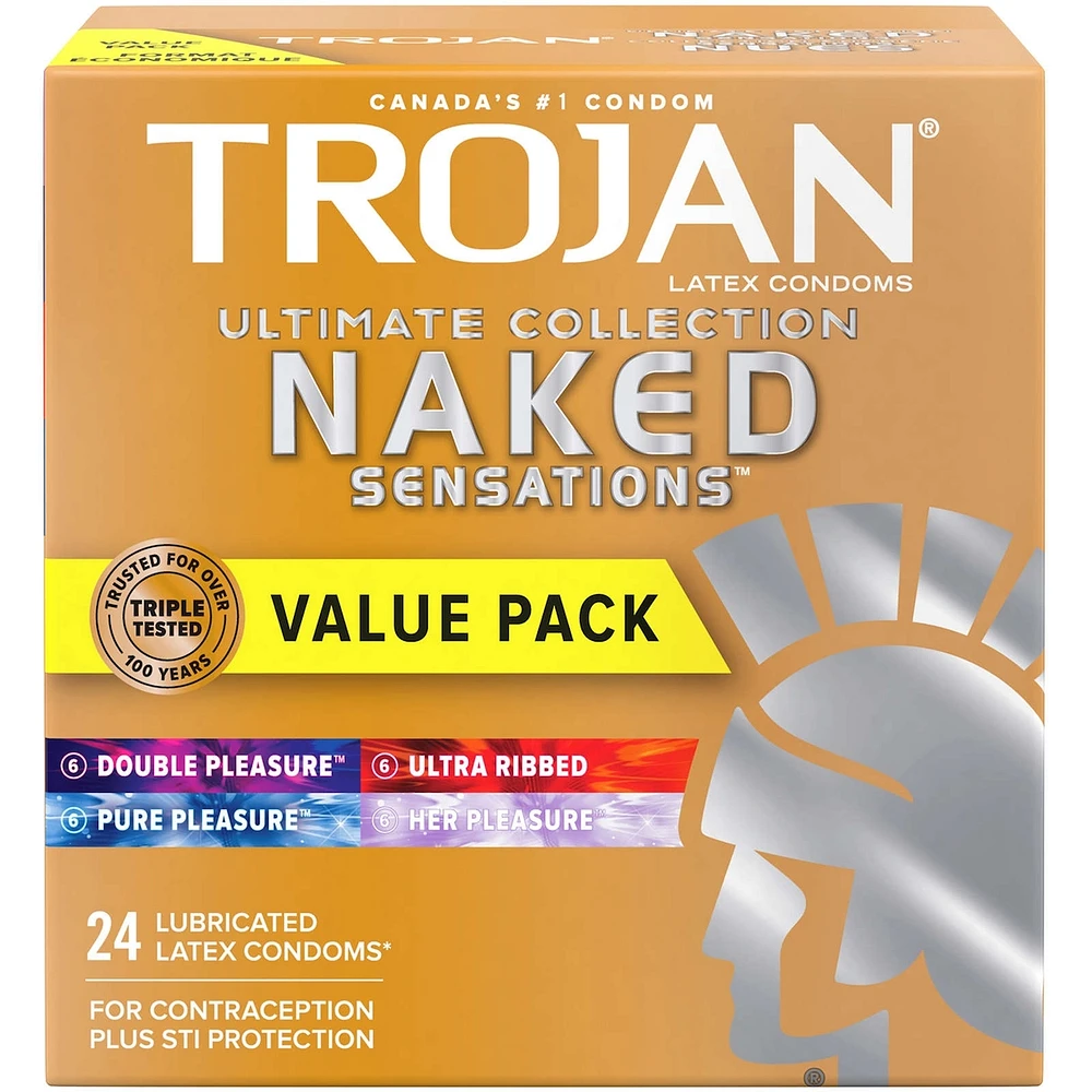 Naked Sensations Ultimate Collection Variety Pack Lubricated Condoms