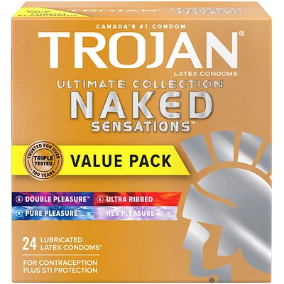 Naked Sensations Ultimate Collection Variety Pack Lubricated Condoms