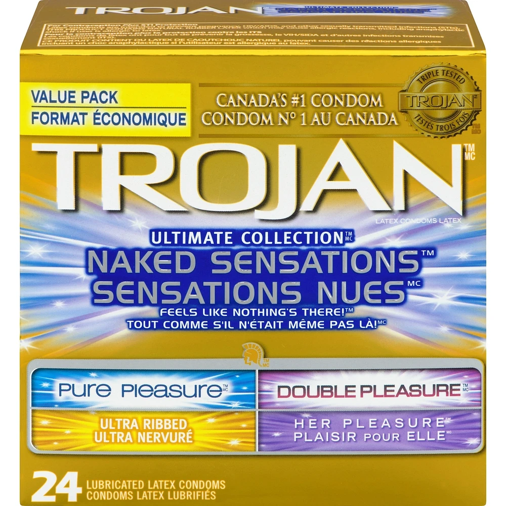 Naked Sensations Ultimate Collection Variety Pack Lubricated Condoms