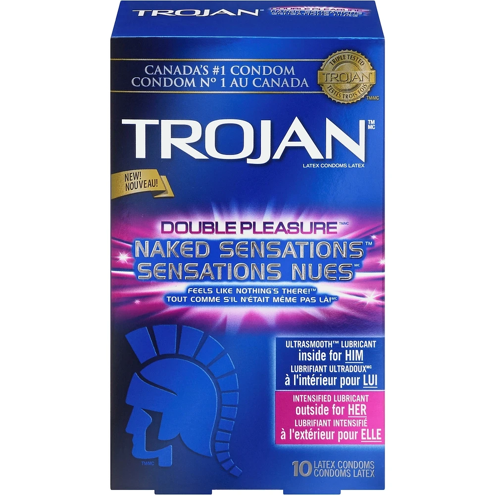 Naked Sensations Double Pleasure Condoms, Extra Lubricated Inside & Out