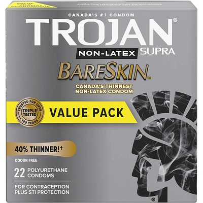 Condoms sans latex, ultraminces et sensibles BareSkin Supra