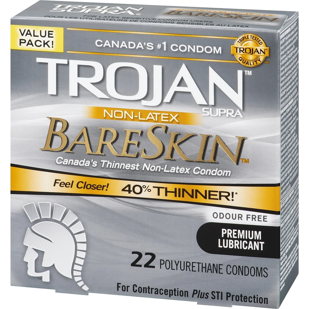 Condoms sans latex, ultraminces et sensibles BareSkin Supra