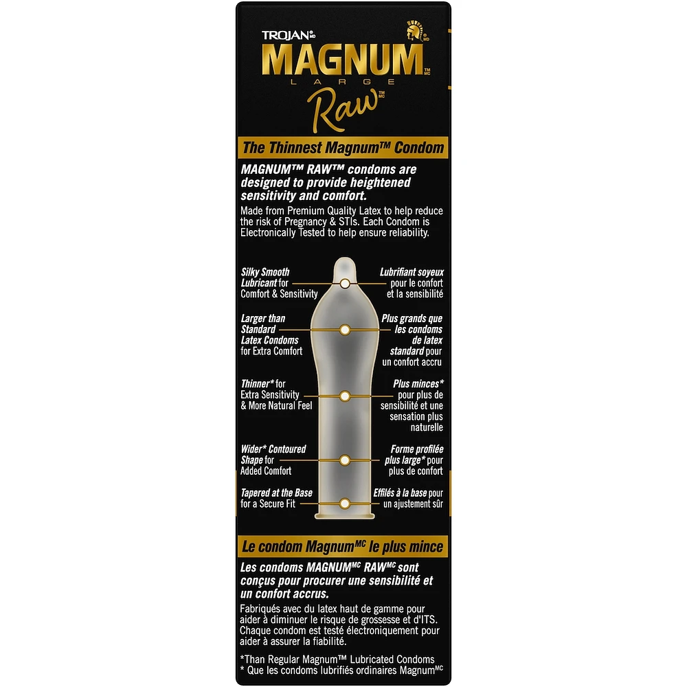 Magnum Raw Large Size Lubricated Condoms