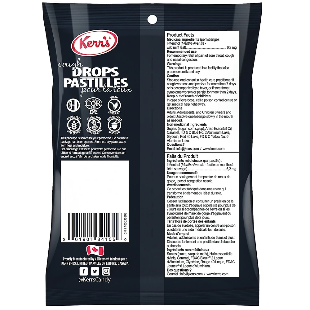 Black Licorice Cough Drops