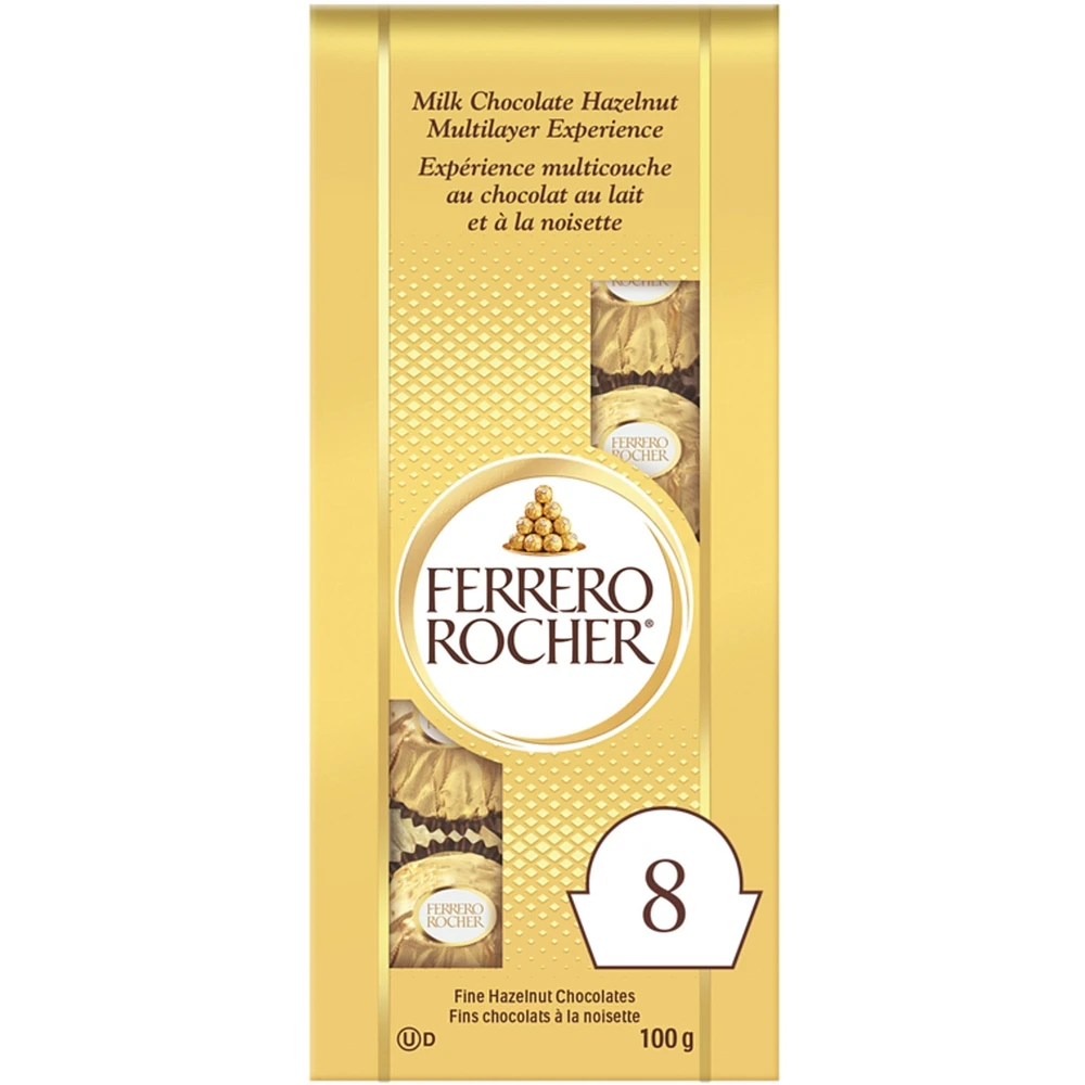 Fine Hazelnut Milk Chocolate Bag, 8 Individually Wrapped Chocolates