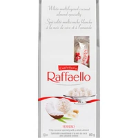 Sachet de spécialités à la noix de coco et à l’amande CONFETTERIA RAFFAELLO, 8 confiseries emballées individuellement