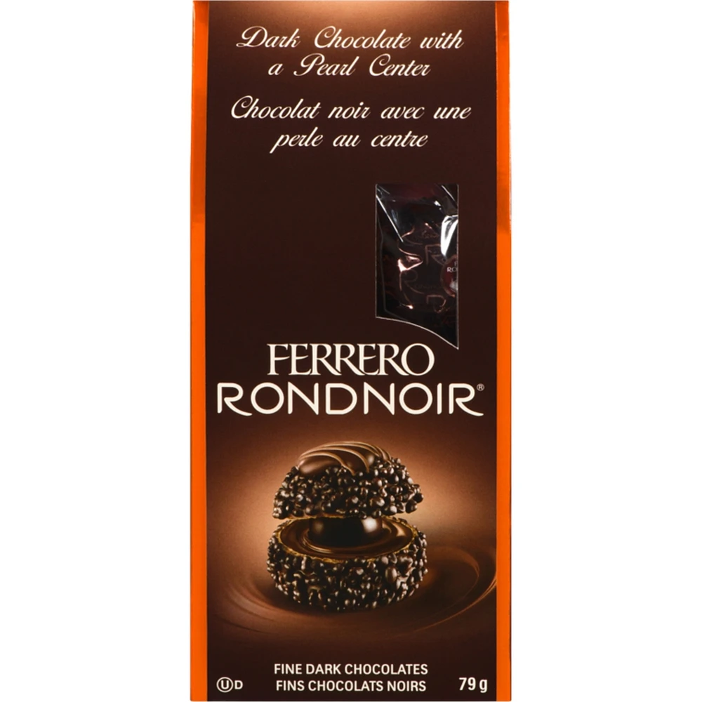 Rondnoir Fine Dark Chocolate Bag, 8 Individually Wrapped Chocolates