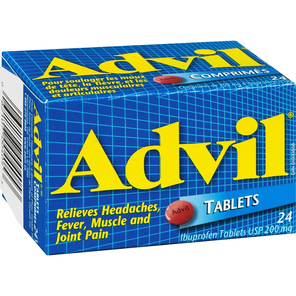 Advil Comprimés de 200 mg d'Ibuprofène USP Comprimés