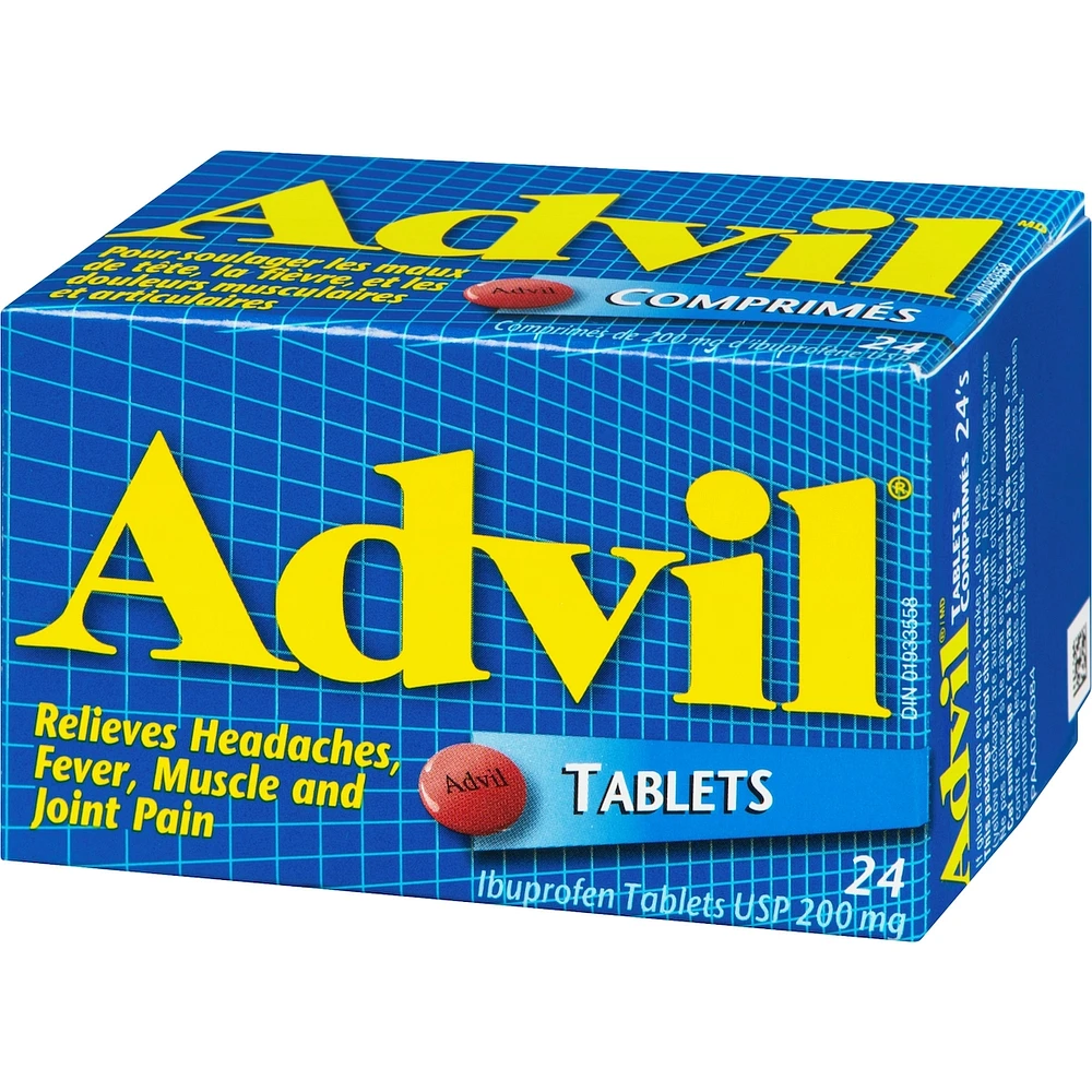 Advil Comprimés de 200 mg d'Ibuprofène USP Comprimés