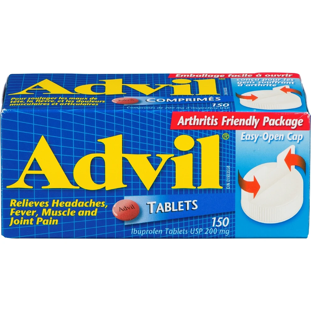Advil 200 mg Ibuprofène 150 Comprimés