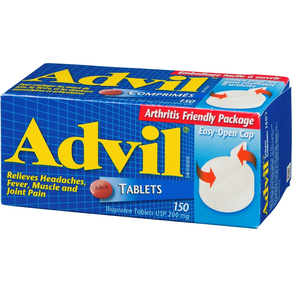 Advil 200 mg Ibuprofène 150 Comprimés