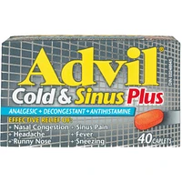 Cold & Sinus Plus Analgesic + Decongestant + Antihistamine 40 Caplets