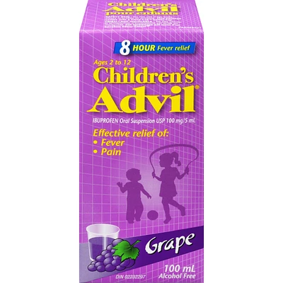 Advil pour Enfants Suspension, Raisin, 100 ml