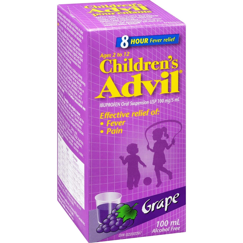 Advil pour Enfants Suspension, Raisin, 100 ml